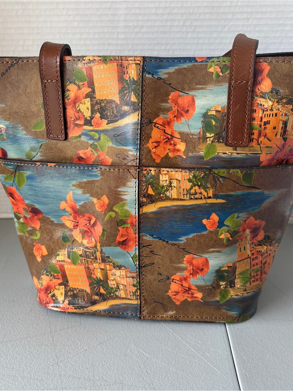 Patricia Nash Leather Italian Landscape Purse - Picture 2 of 13